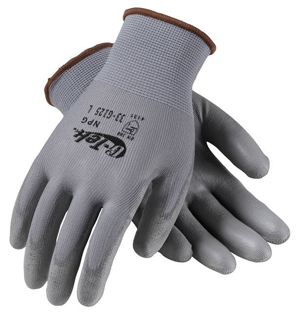 G-Tek 33-G125 Nylon Gloves with Polyurethane Grip, 12 Pairs from GME Supply