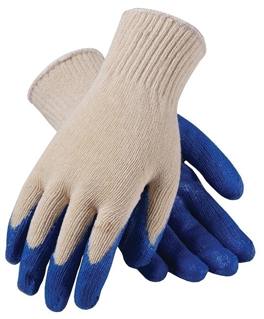 PIP 39-C122 Cotton/Polyester Gloves with Latex Grip, 12 Pairs from GME Supply