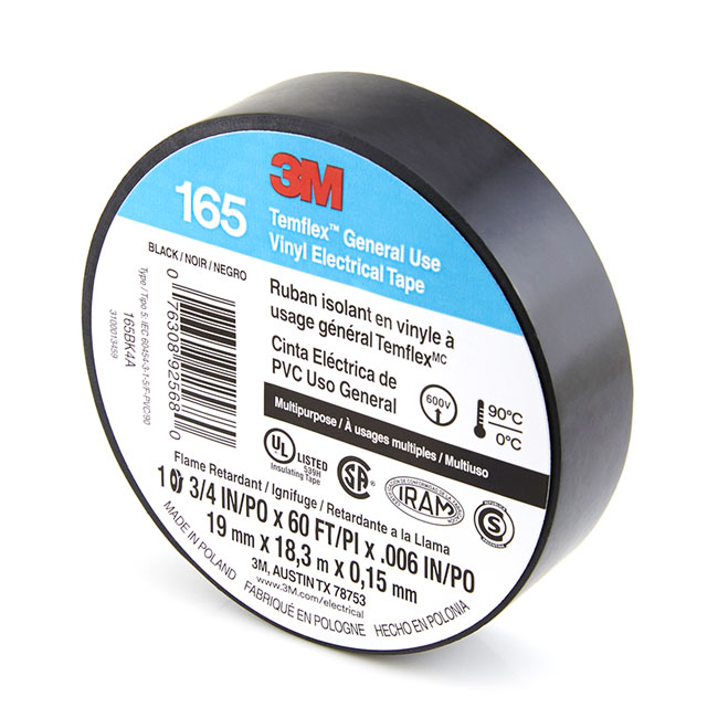 3M Temflex 165 General Use Vinyl Electrical Tape from GME Supply