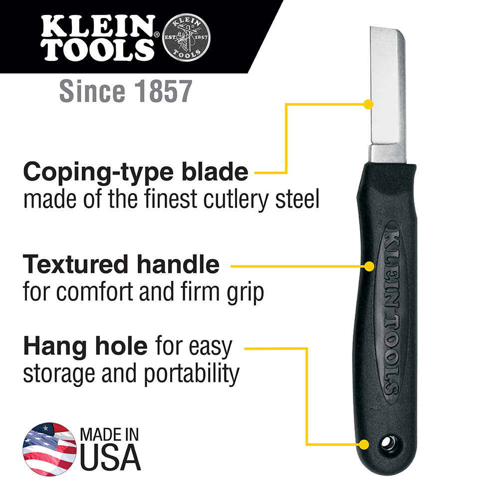 Klein Tools 6-1/2 Inch Cable Splicing Knife from GME Supply