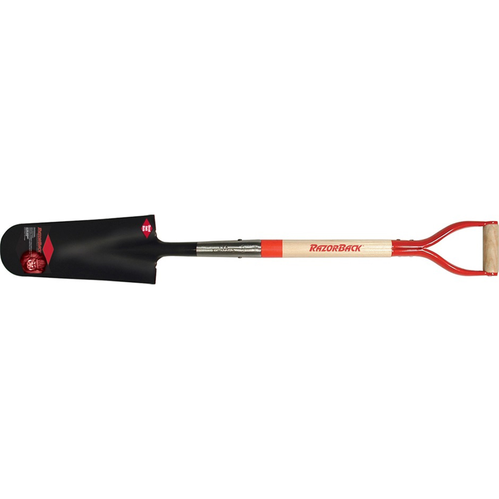Razor-Back Tools 14 Inch Drain Spade with Wood Handle and D-Grip from GME Supply