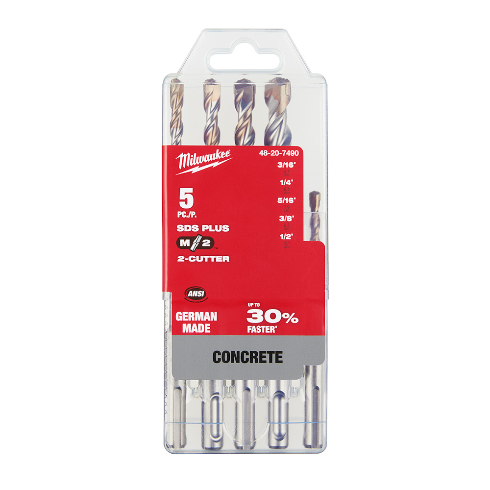 Milwaukee 5 Piece SDSPlus Drill Bit Kit