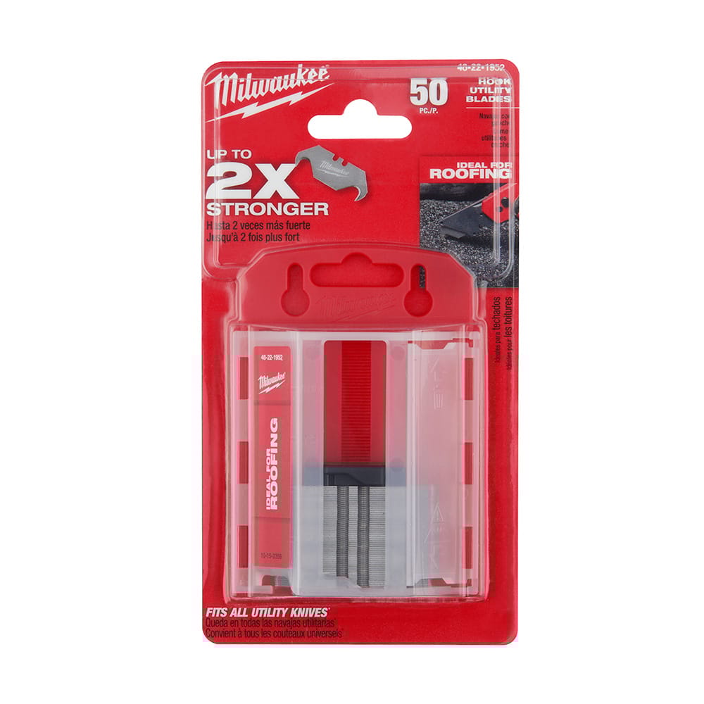 Milwaukee Hook Utility Knife Blades with Dispenser (50 Pack)