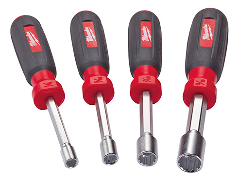 Milwaukee 48-22-2404 4PC Hollow Shaft SAE Nut Driver Set from GME Supply