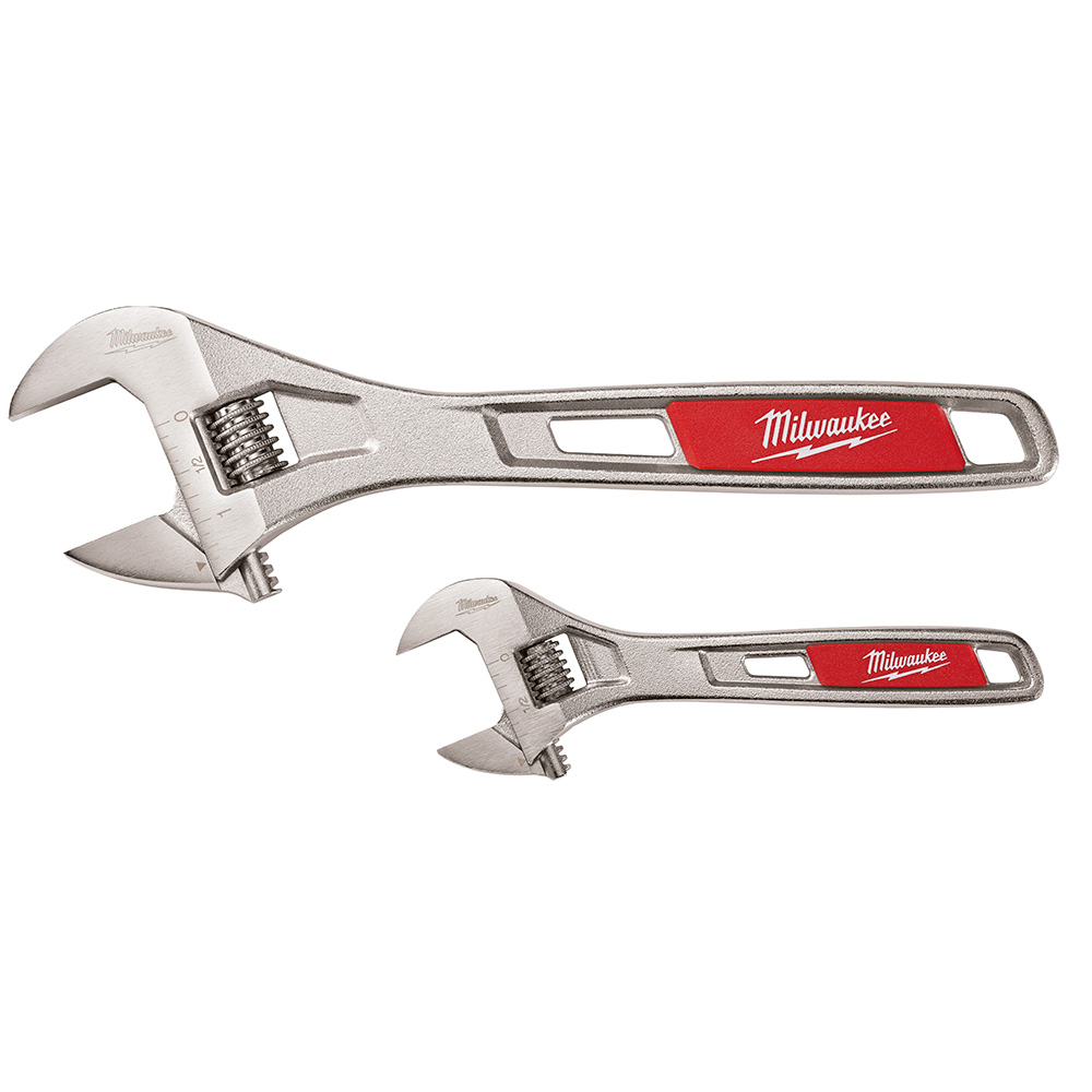 Milwaukee 6 Inch and 10 Inch Adjustable Wrench 2 Piece Set from GME Supply