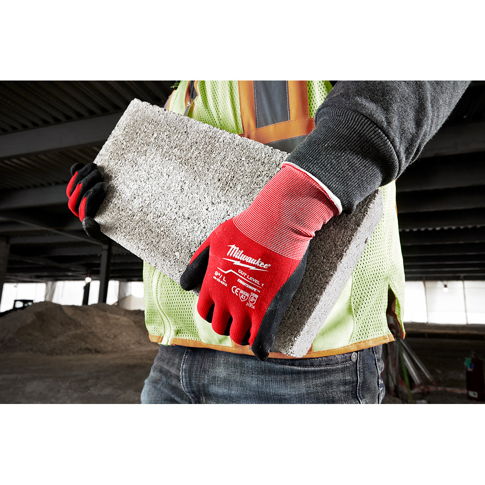 Milwaukee Nitrile Level 1 Cut Resistant Dipped Touchscreen Work Gloves from GME Supply
