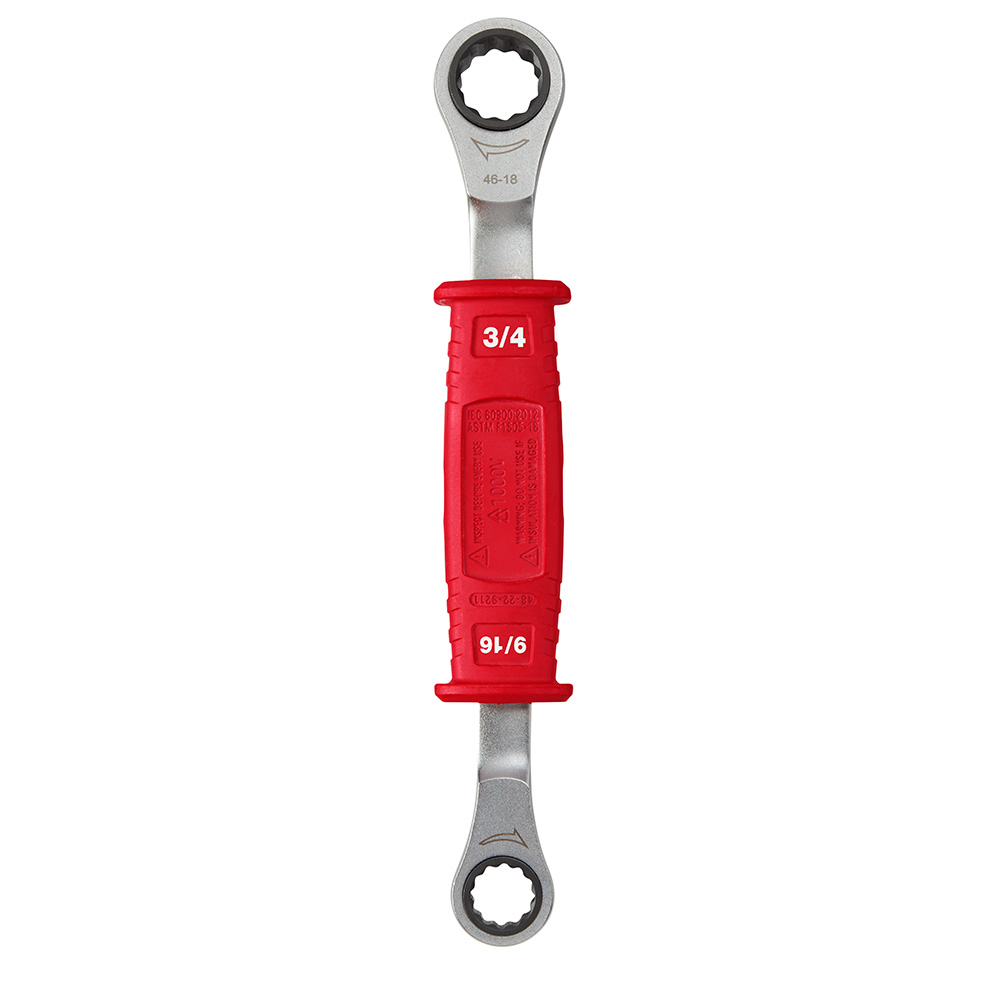 Milwaukee Lineman's 2-in-1 Insulated Ratcheting Box Wrench from GME Supply