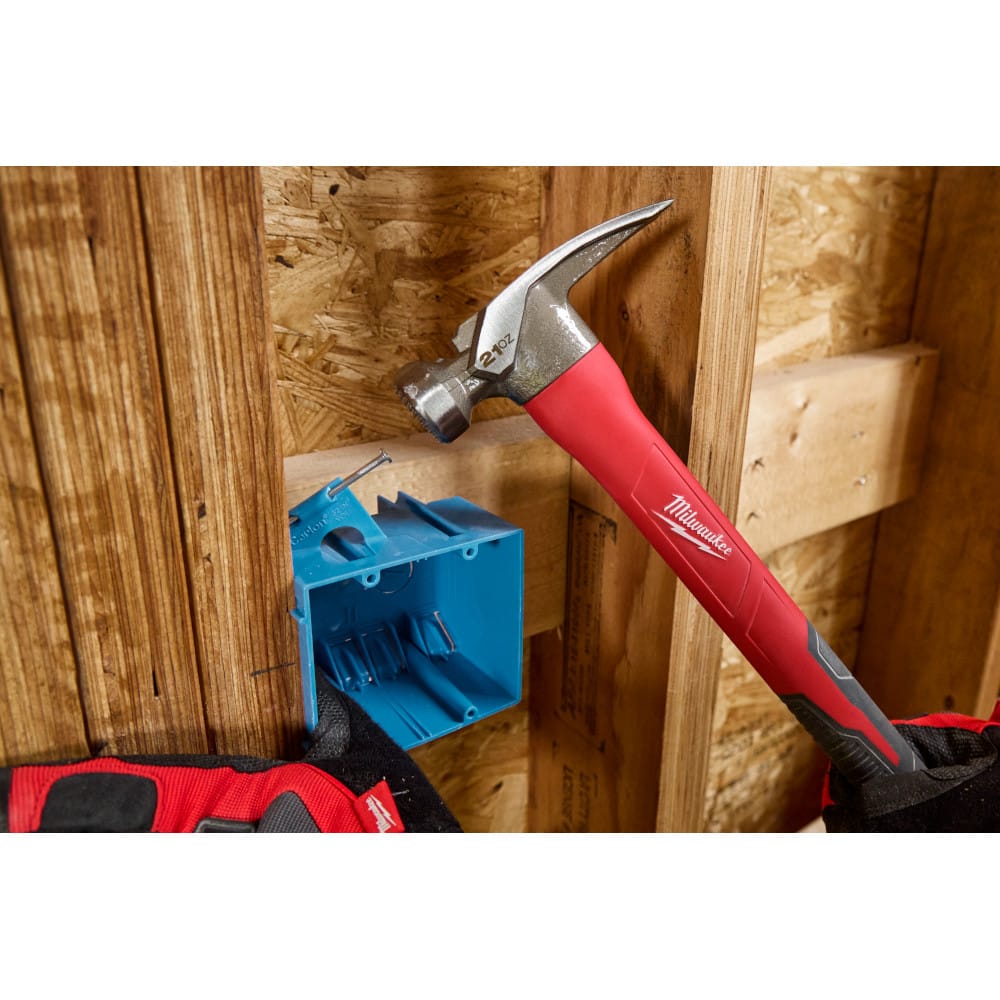 Milwaukee 21oz Milled Face Poly/Fiberglass Handle Hammer