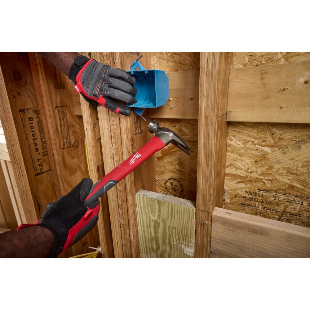 Milwaukee 21oz Milled Face Poly/Fiberglass Handle Hammer - GME Supply