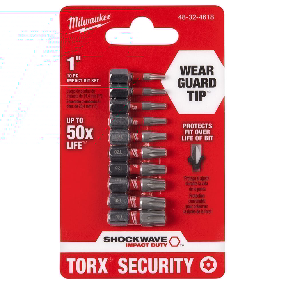 Milwaukee SHOCKWAVE Torx Security Insert Bit 10 Piece Set - GME Supply