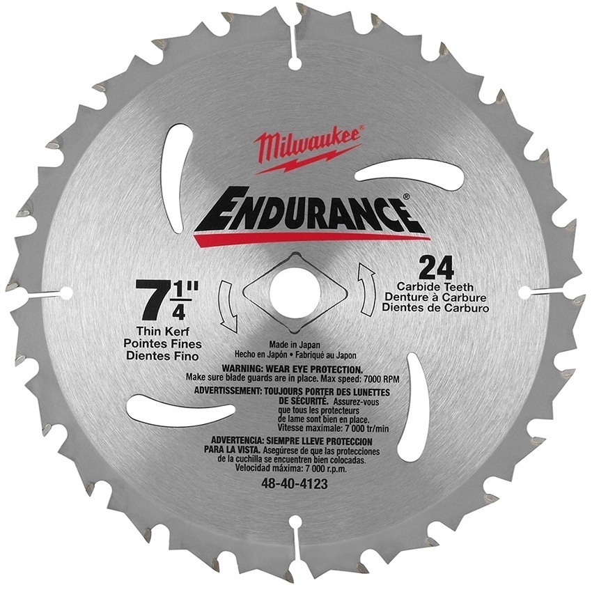 Milwaukee 7-1/4 Inch Carbide Tooth Circular Saw Blade - 24 Teeth (25 Pack) from GME Supply