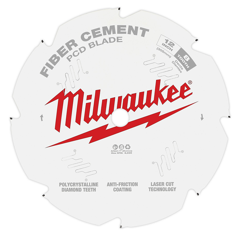 Milwaukee 12 inch PCD/Fiber Cement Blade from GME Supply