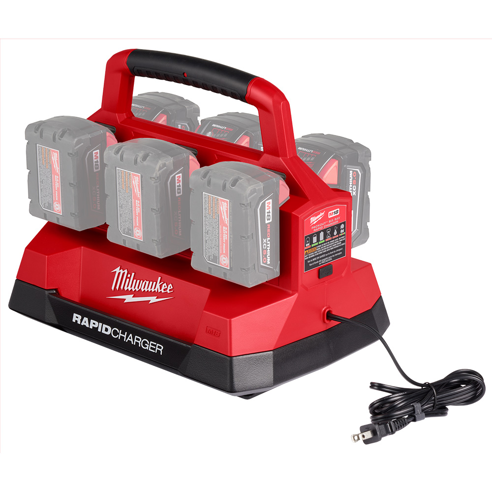 Milwaukee M18 PACKOUT Six Bay Rapid Charger from GME Supply