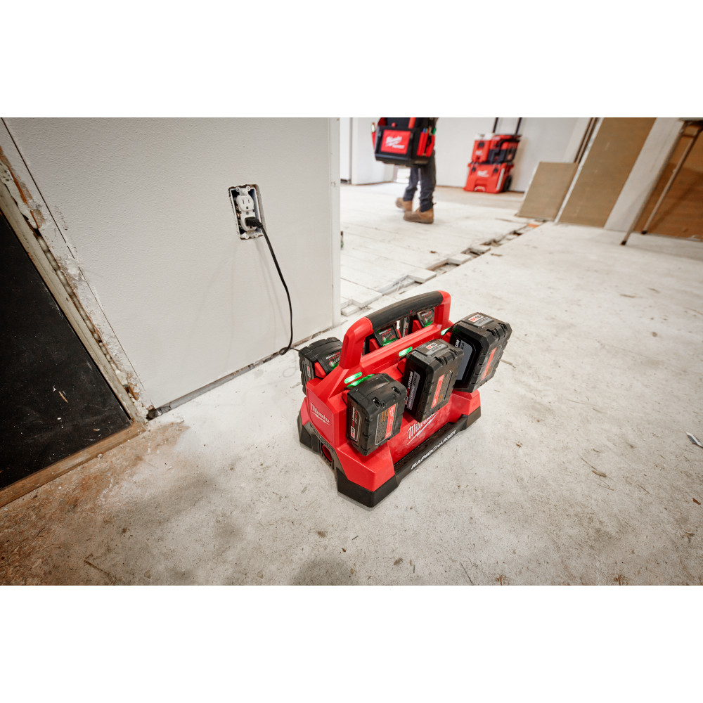 Milwaukee M18 PACKOUT Six Bay Rapid Charger from GME Supply