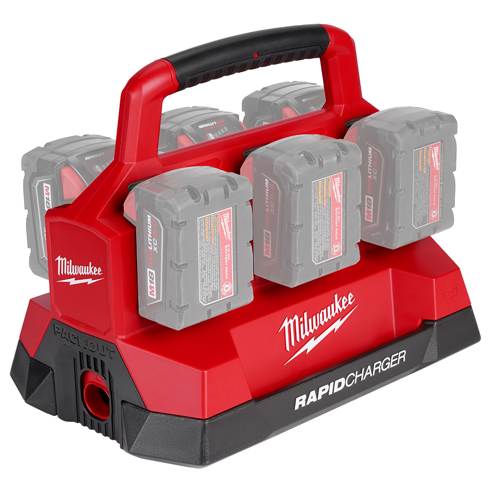 Milwaukee M18 PACKOUT Six Bay Rapid Charger from GME Supply