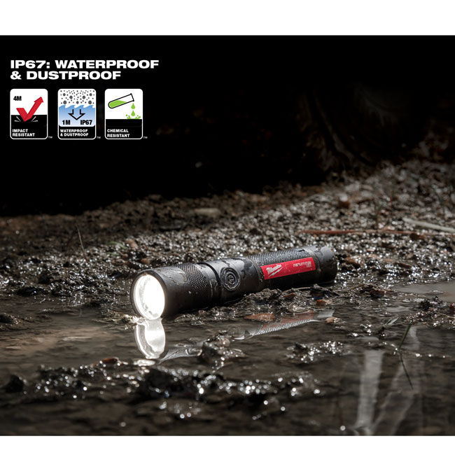 Milwaukee USB Rechargeable 1,100 Lumen, Twist Focus Flashlight from GME Supply