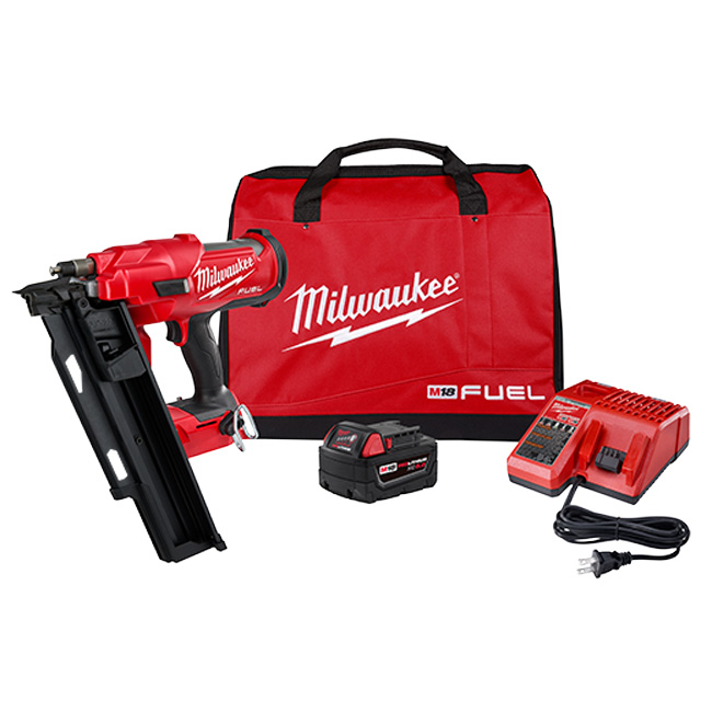 Milwaukee M18 FUEL 21 Degree Framing Nailer Kit from GME Supply