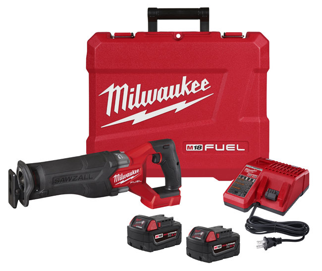 Milwaukee M18 FUEL SAWZALL Recip Saw (Tool + 2 XC5.0 Battery) Kit from GME Supply