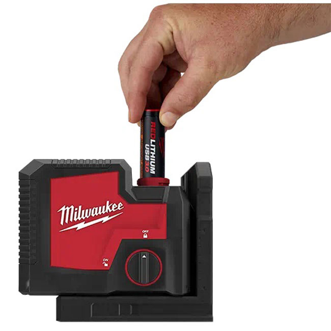 Milwaukee USB Rechargeable Green 3-Point Laser from GME Supply