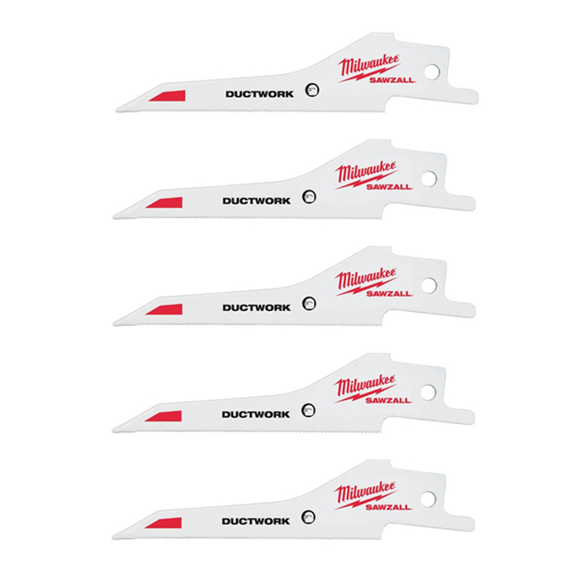 Milwaukee Ductwork SAWZALL Blade (5 Pack) from GME Supply