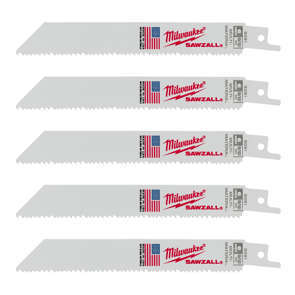 Milwaukee 8/12 TPI Multi-Material SAWZALL Blade (5 Pack) from GME Supply
