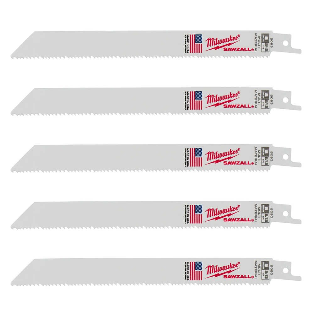 Milwaukee 8/12 TPI MultiMaterial SAWZALL Blade (5 Pack)