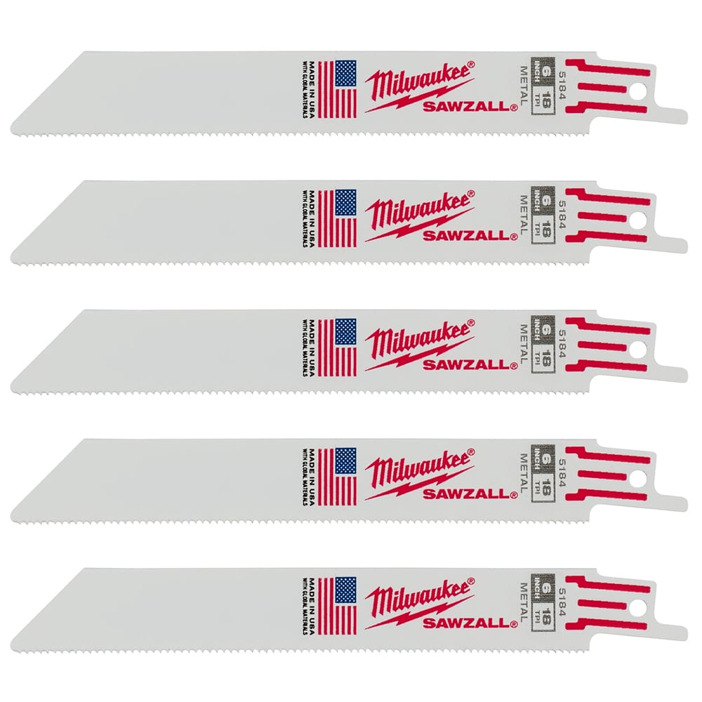 Milwaukee 18 TPI Thin Kerf Metal SAWZALL Blade (5 Pack)