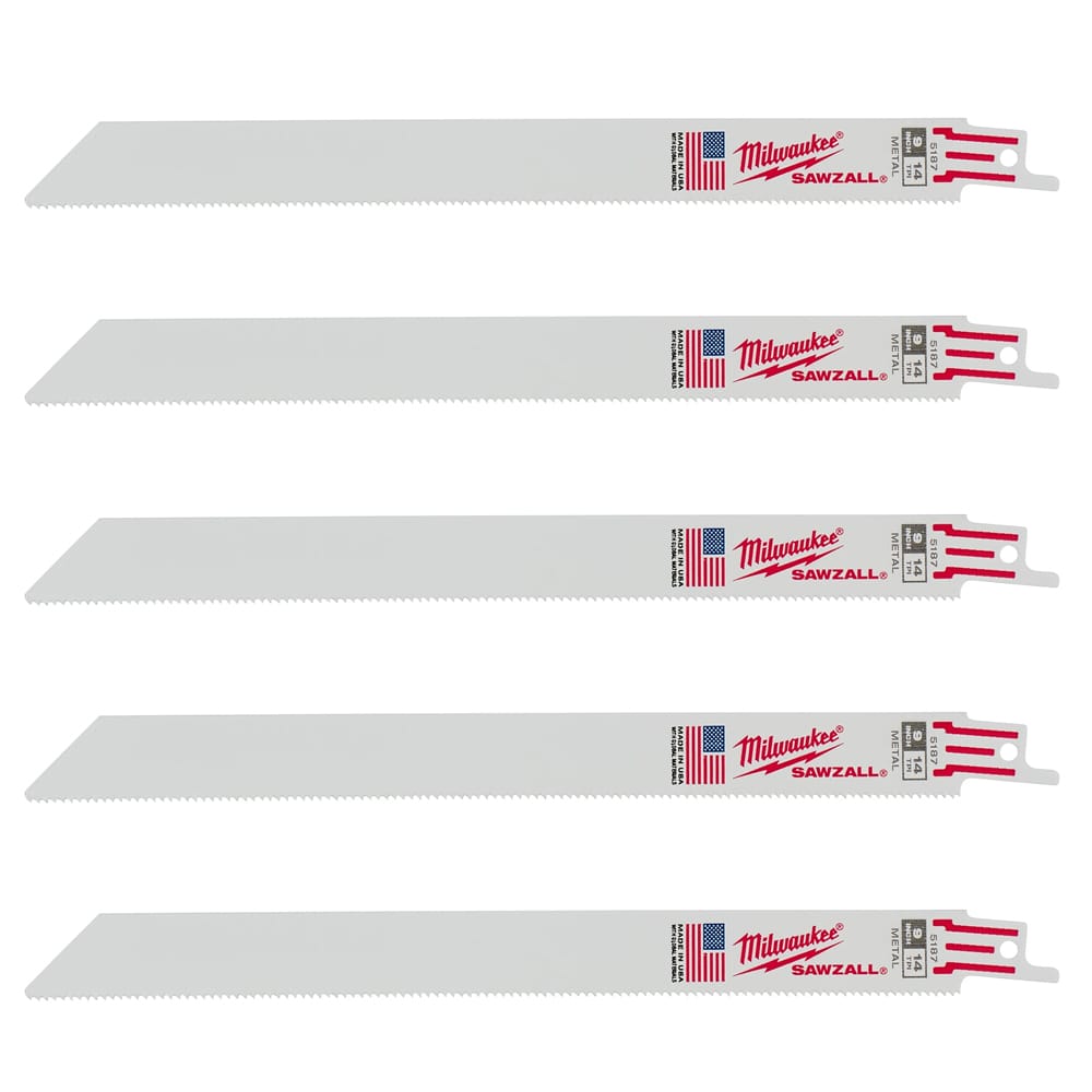 Milwaukee 14 TPI Thin Kerf Metal SAWZALL Blade (5 Pack)