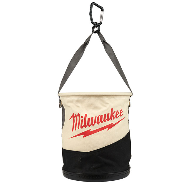 Milwaukee 75 lb Canvas Utility Bucket with Pockets from GME Supply