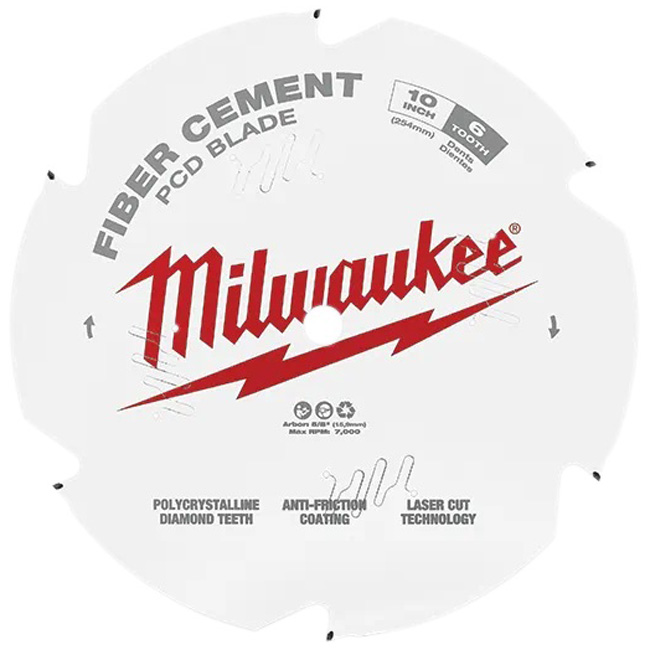 Milwaukee Circular Saw Fiber Cement Blades - 10