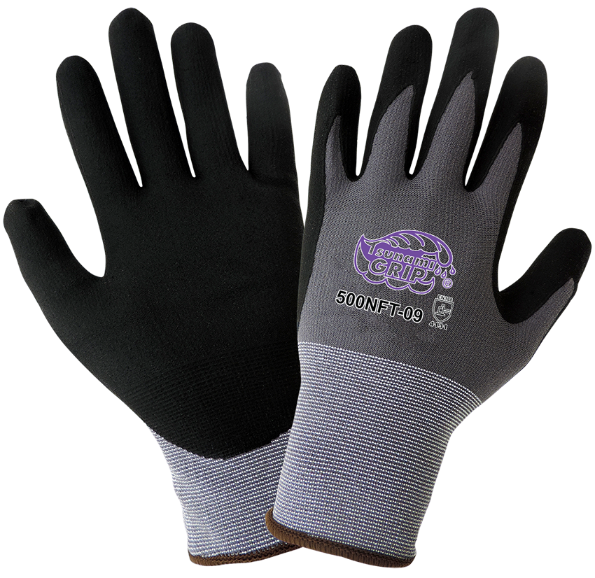 Tsunami Grip New Foam Technology Nitrile Coated Gloves (12 Pair) from GME Supply