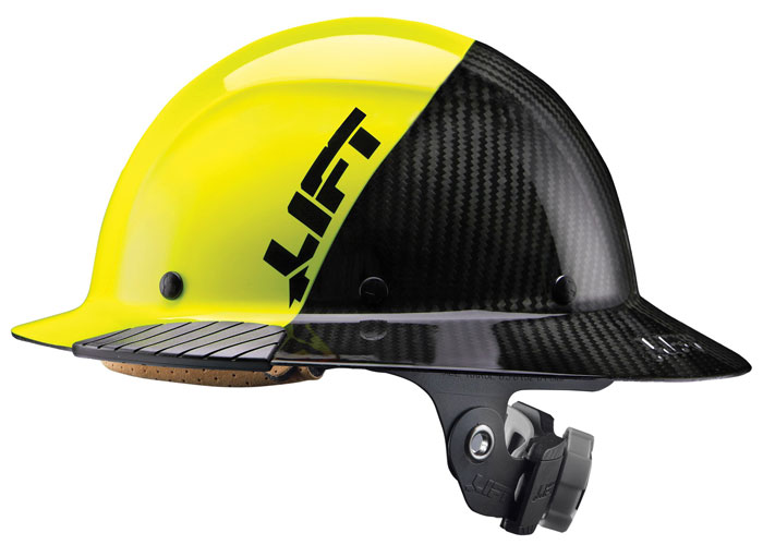 Lift Safety DAX Fifty 50 Carbon Fiber Full Brim Hardhat from GME Supply