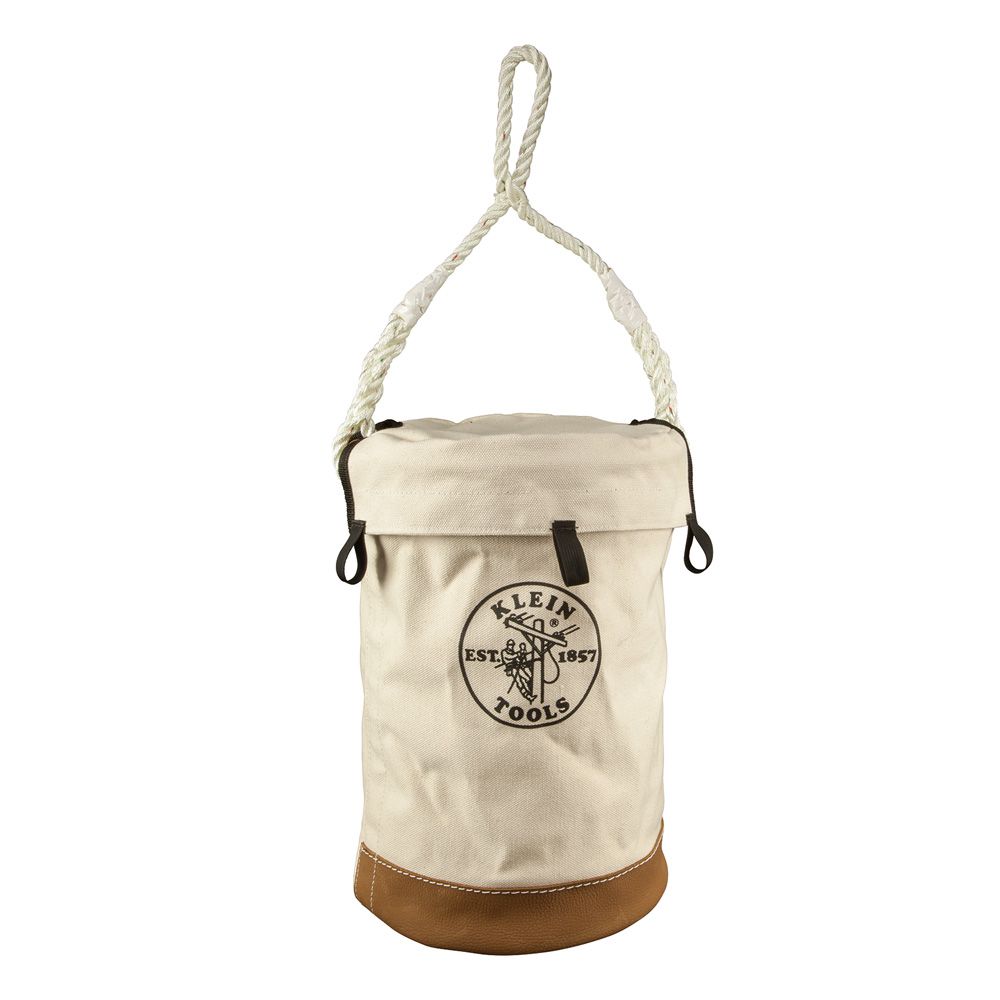 Klein Tools 5104VT 100 lb Canvas Bucket with Velcro Top from GME Supply