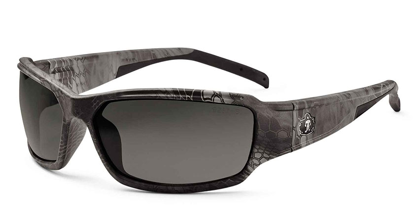 Ergodyne Skullerz 51331 Thor Safety Glasses with Polarized Smoke Lens and Kryptek Typhon Frame from GME Supply