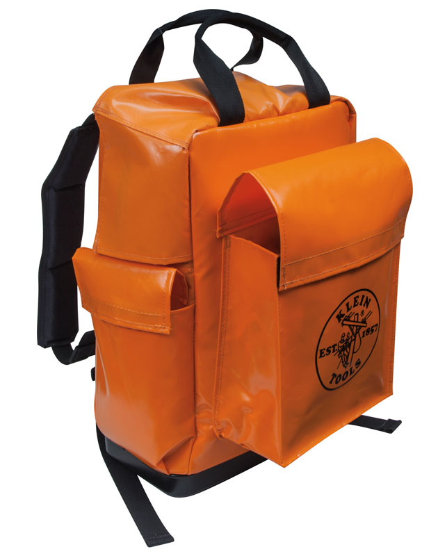 Klein Tools 5185ORA Vinyl Equipment Backpack from GME Supply