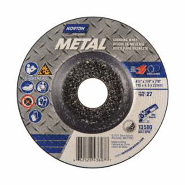 Norton Grinding Wheels, Aluminum Oxide - 4-1/2 Inch from GME Supply