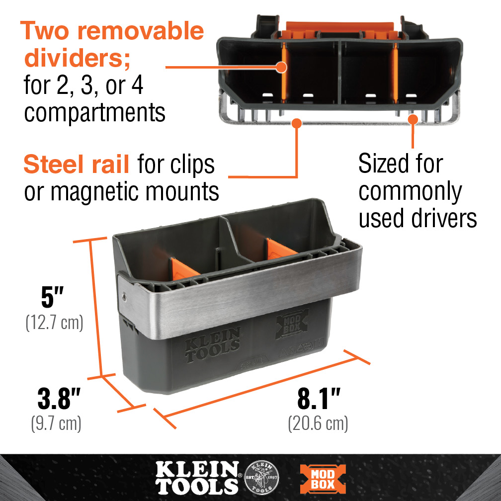 Klein Tools MODbox Tool Carrier Rail Attachment from GME Supply