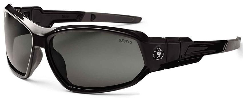 Ergodyne Skullerz Loki Safety Glasses with Smoke Lens and Black Frame from GME Supply
