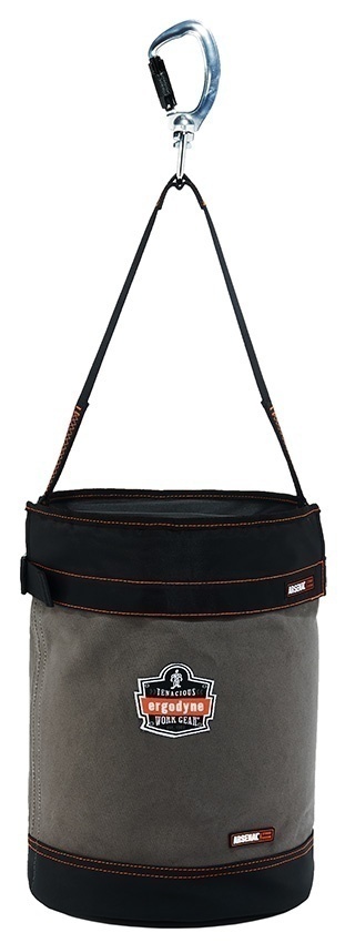 Ergodyne 5940 Arsenal Leather Bottom Canvas Bucket with Swiveling Carabiner from GME Supply
