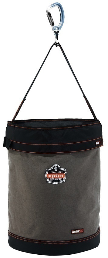 Ergodyne 5945 Arsenal XL Leather Bottom Canvas Bucket with Swiveling Carabiner from GME Supply