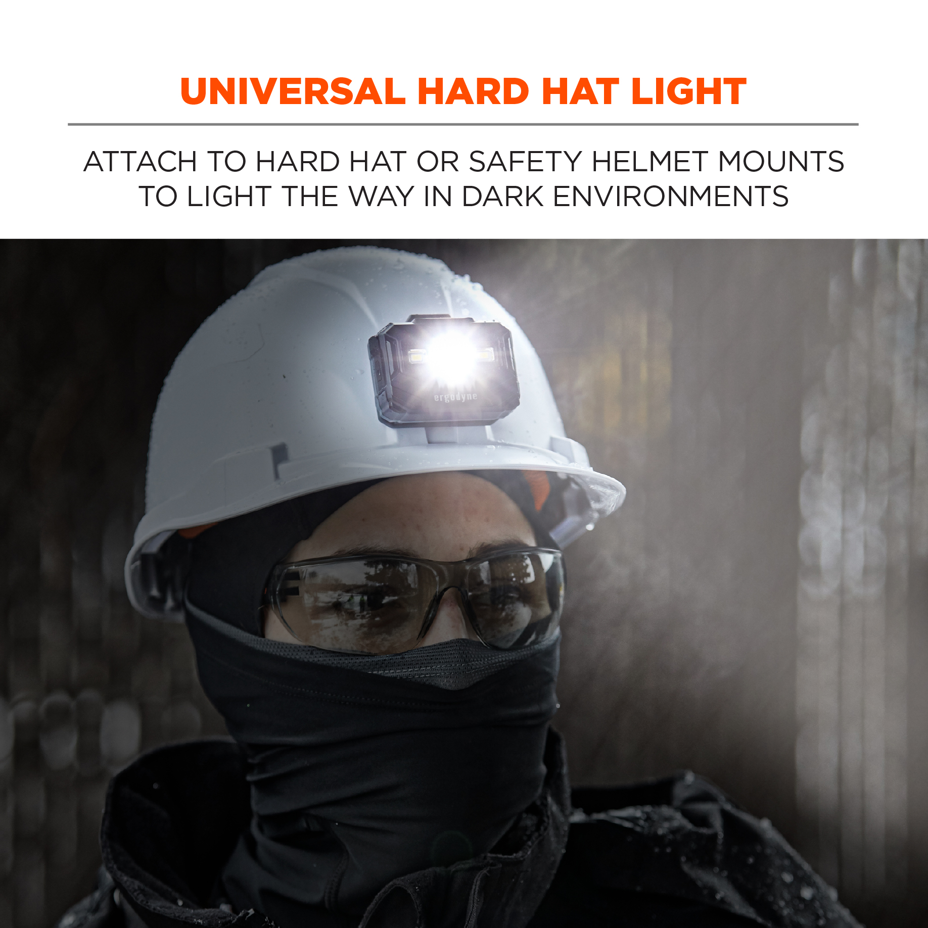Ergodyne Skullerz 8987 Universal Rechargeable Hard Hat Light from GME Supply