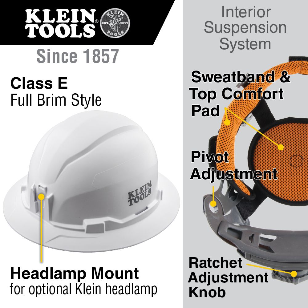 Klein tools full brim hard hat gme supply