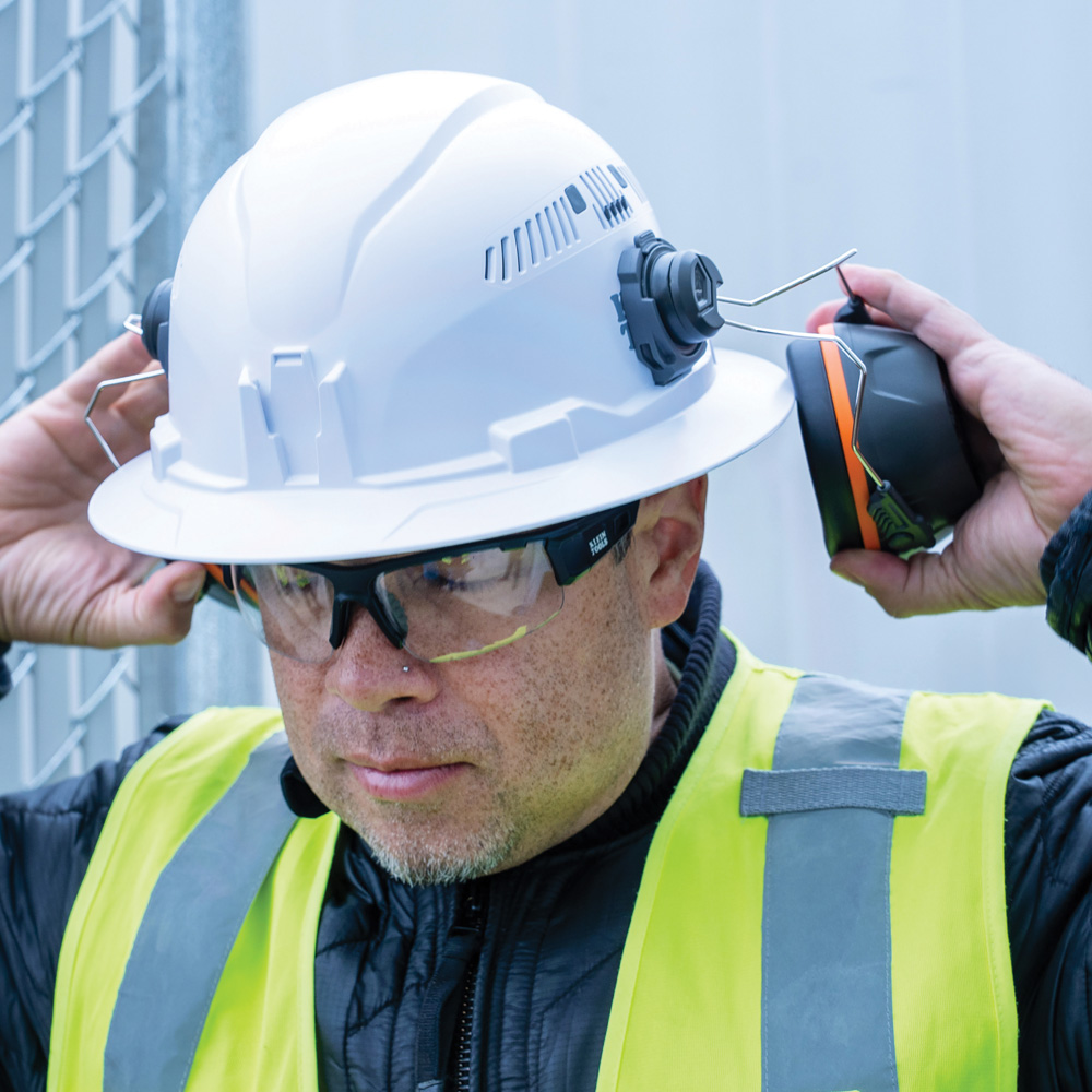 Klein Tools Full Brim Style Hard Hat Earmuffs from GME Supply