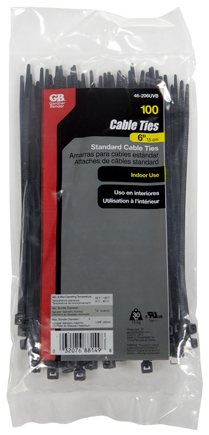 Gardner Bender 30 LB Heavy-Duty Cable Ties (100 Pack) - 6 Inch from GME Supply