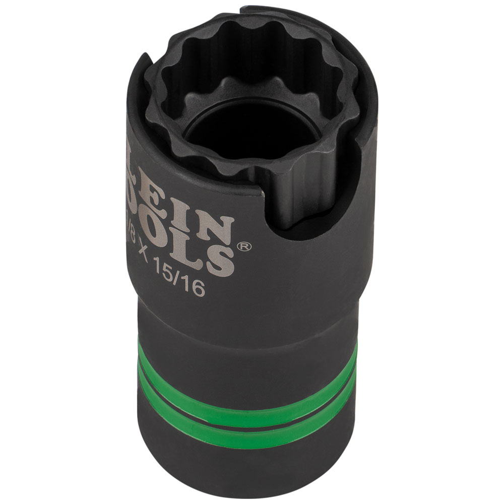 Klein Tools 2-In-1 Slotted Impact Socket Set, 12-Point, 6