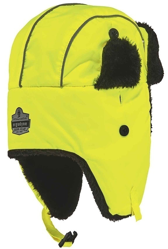 Ergodyne 6802 N-Ferno Lime Classic Trapper Hat from GME Supply