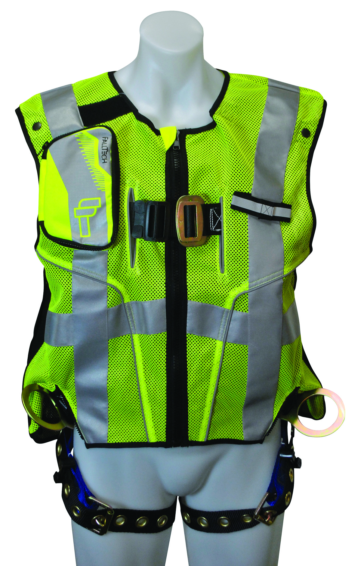 7018SML FallTech High-Vis Vest Harness Lime