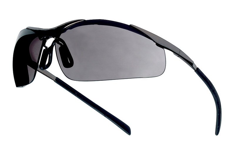 Bolle Contour Metal Safety Glasses with Smoke Lens and Silver Metal Frame 253-CM-40050 from GME Supply