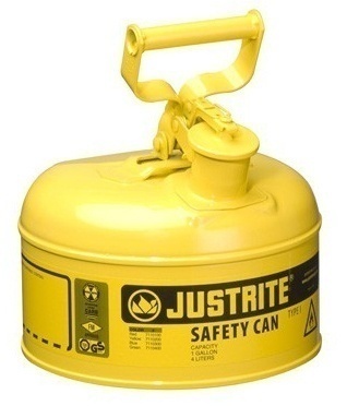 Justrite Type 1 Steel Safety Can - 1 Gallon Red from GME Supply