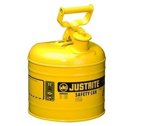 Justrite Type 1 Galvanized Steel Safety Can - 2 Gallon from GME Supply
